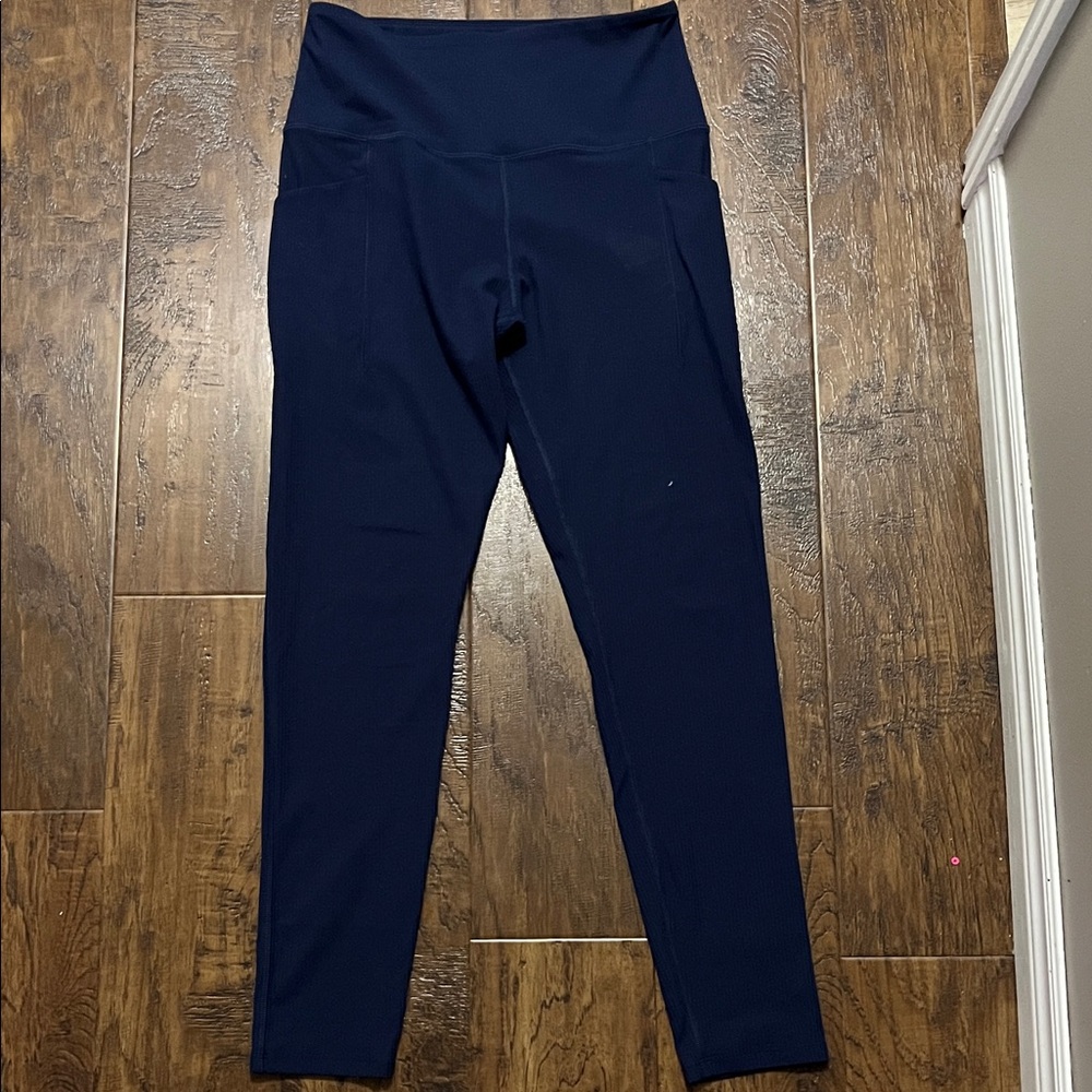 Navy Blue High-Waisted Leggings